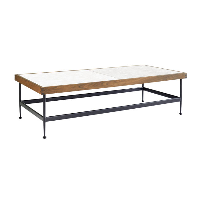 Jensen Outdoor Jett 60" Rectangular Coffee Table - White HPL Top