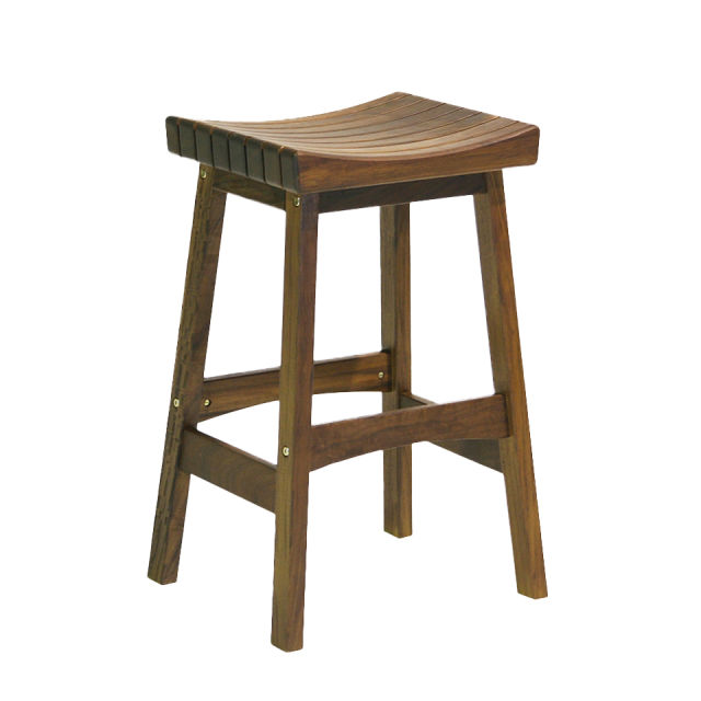 Jensen Outdoor Heritage Sunset Backless Ipe Wood Bar Stool