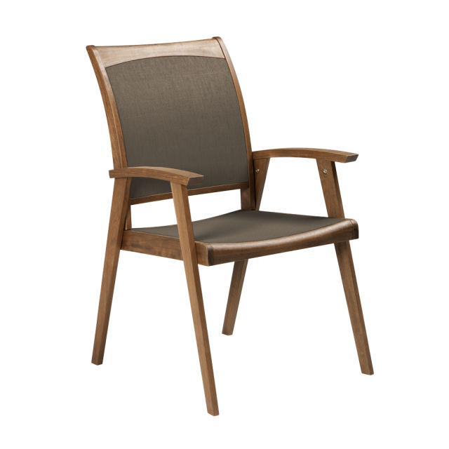 Jensen Outdoor Topaz Sling Dining Armchair - Brown