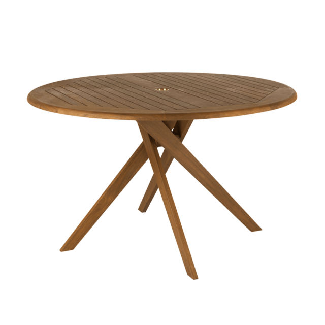 Jensen Outdoor Topaz 48" Ipe Wood Round Dining Table