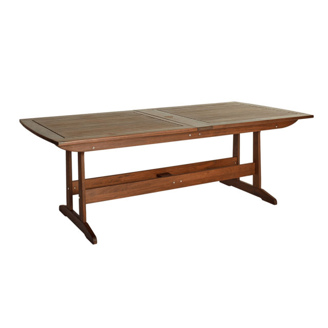 Jensen Outdoor Richmond 85" Ipe Wood Extending Rectangular Dining Table