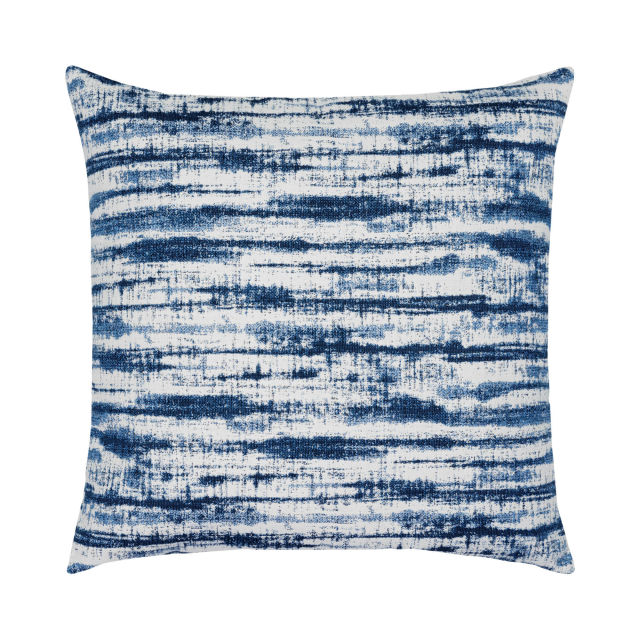 Elaine Smith 22" x 22" Linear Indigo Sunbrella Outdoor Pillow