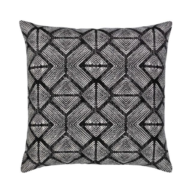 Elaine Smith 22" x 22" Bakuba Ebony Sunbrella Outdoor Pillow