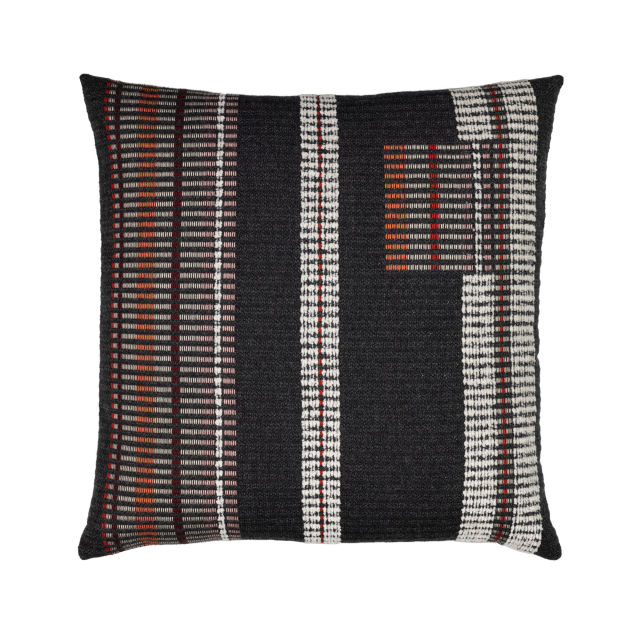 Elaine Smith 22" x 22" Voyage Charcoal Sunbrella Outdoor Pillow