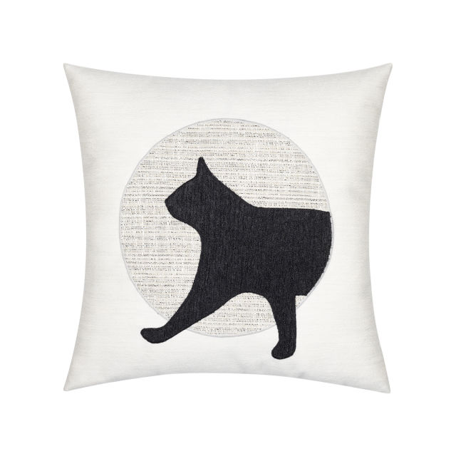 Elaine Smith 20" x 20" Unconditional Meow (Head) Sunbrella Outdoor Pillow