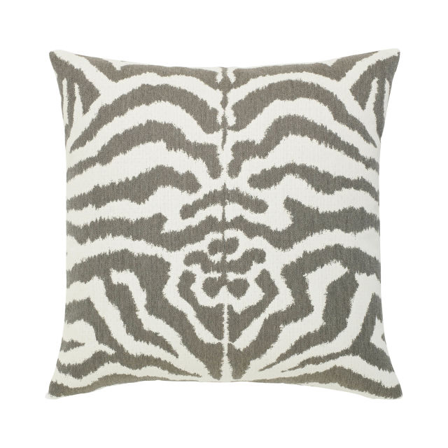 Elaine Smith 22" x 22" Zebra gray_silver Sunbrella Outdoor Pillow