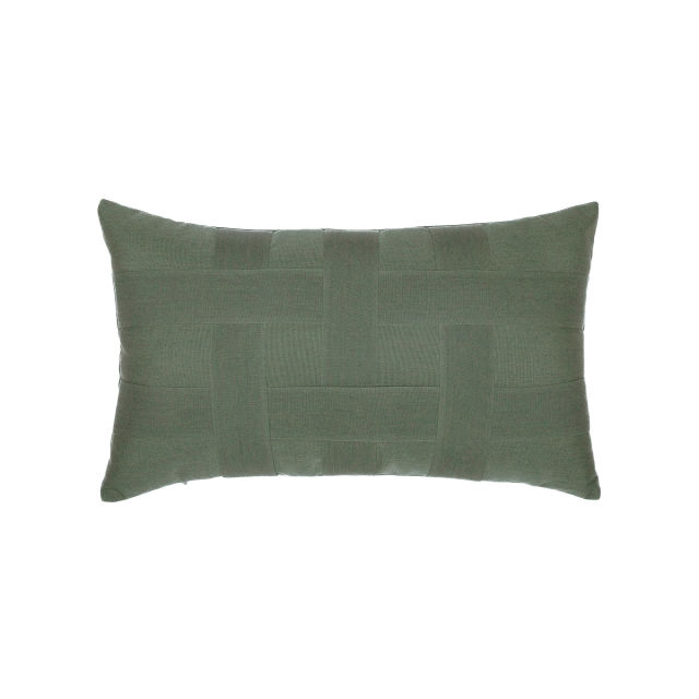 Elaine Smith 20" x 12" Basketweave Fern Sunbrella Outdoor Pillow