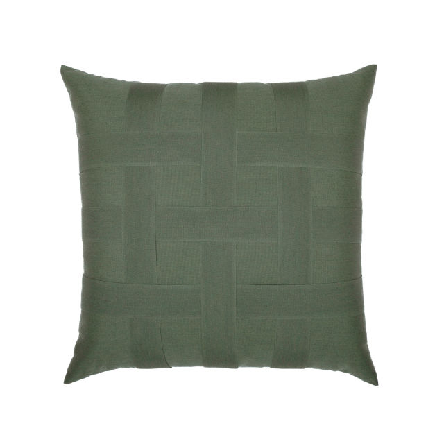 Elaine Smith 20" x 20" Basketweave Fern Sunbrella Outdoor Pillow