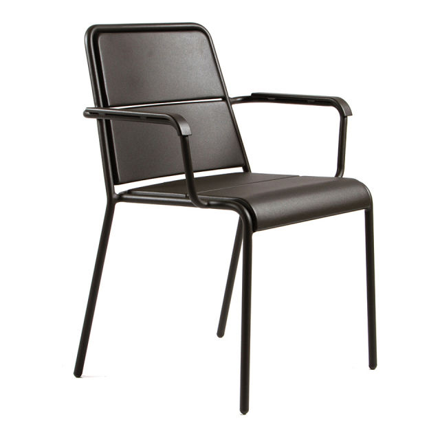 Maiori A600 Stacking Aluminum Dining Armchair - Set of 4