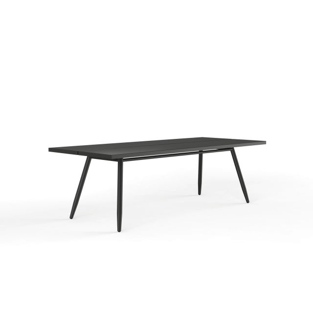 Maiori Stipa 79" Aluminum Rectangular Dining Table