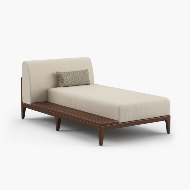 Jensen Outdoor Mix Ipe Wood Chaise Lounge