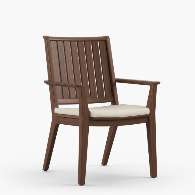 Jensen Outdoor Sky Ipe Wood Dining Armchair