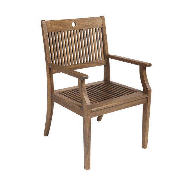 Jensen Outdoor Opal Ipe Wood Dining Armchair