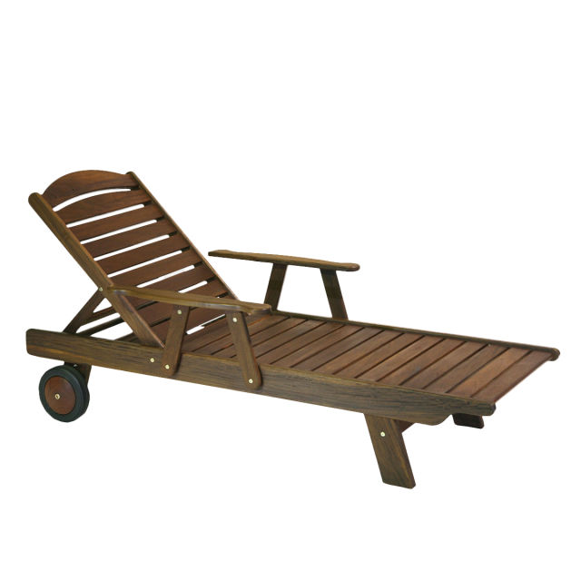 Jensen Outdoor Heritage Classic Ipe Wood Chaise Lounge