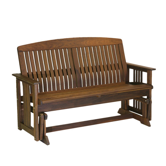 Jensen Outdoor Heritage Lincoln 59" Ipe Wood Glider Bench