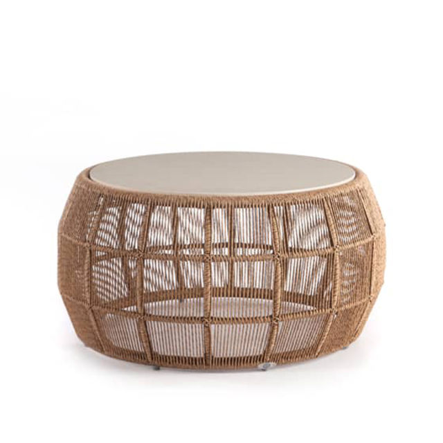 Skyline Design Calixto 34" Woven Round Coffee Table