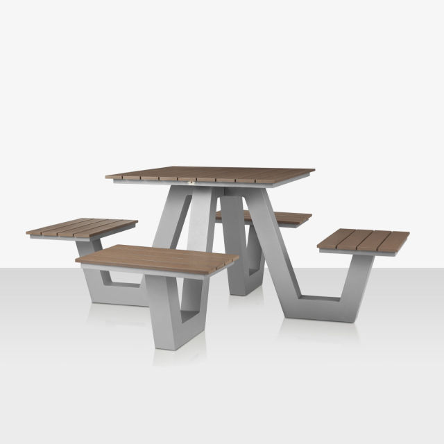 Source Furniture Vienna 36" Square Picnic Table