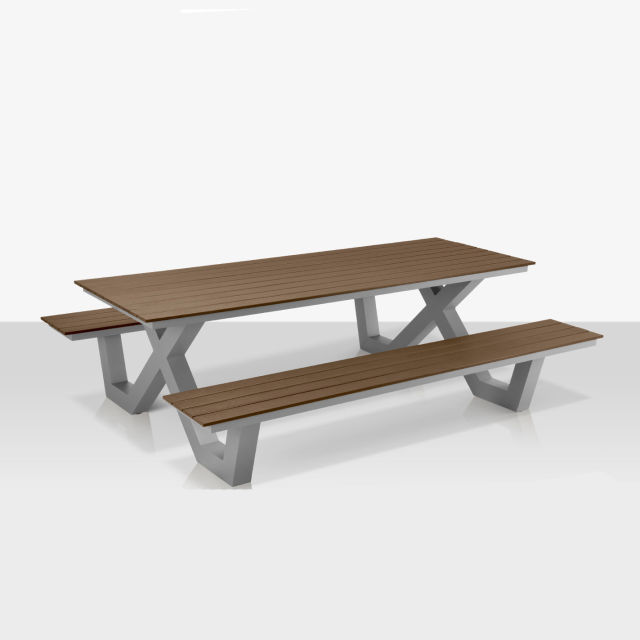 Source Furniture Vienna 96" Rectangular Picnic Table