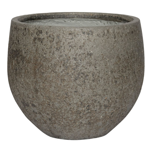 Pottery Pots Stone Mini Orb 16" Round Ficonstone Planter Pot - Dioriet Grey