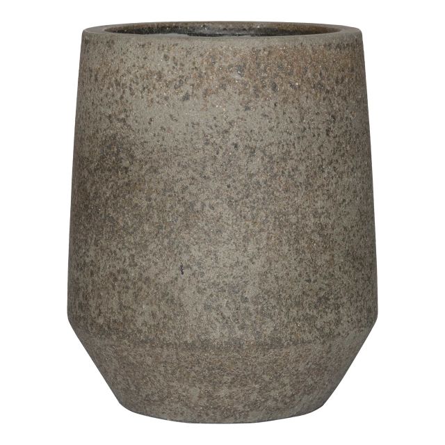 Pottery Pots Stone Harith High 21" Round Ficonstone Planter Pot - Dioriet Grey