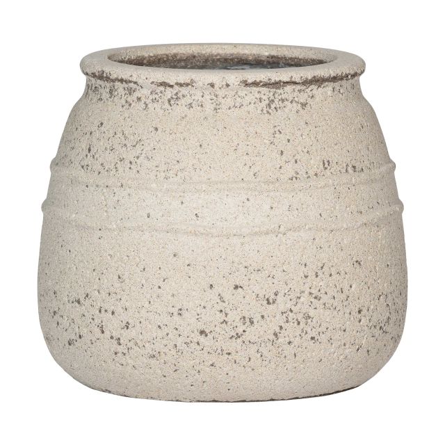 Pottery Pots Mediterranean Hestia 13" Round Ficonstone Planter Pot