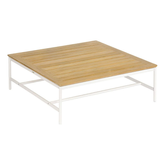 Barlow Tyrie Around 40" Square Low Coffee Table - Teak Top