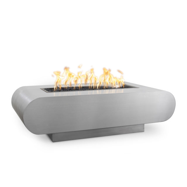 The Outdoor Plus La Jolla 84" Rectangular Stainless Steel Gas Fire Pit