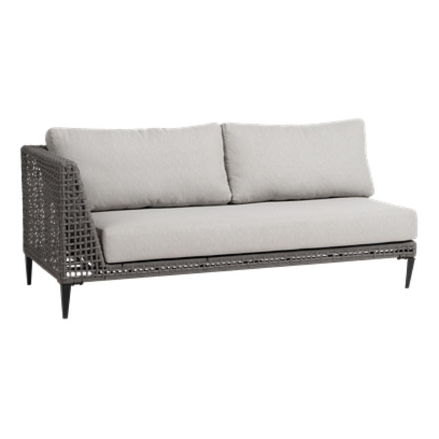 Ratana Genval Aluminum Left Arm Love Seat Outdoor Sectional Unit