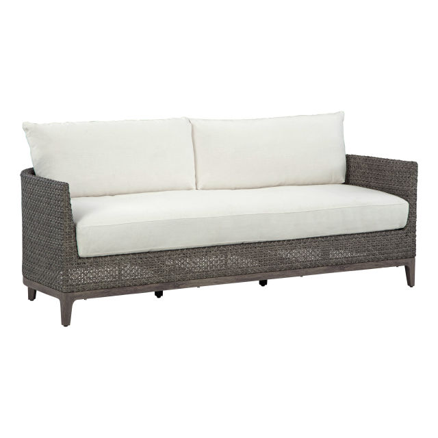 Lane Venture Lenox Hill Wicker Sofa with Bench Cushion