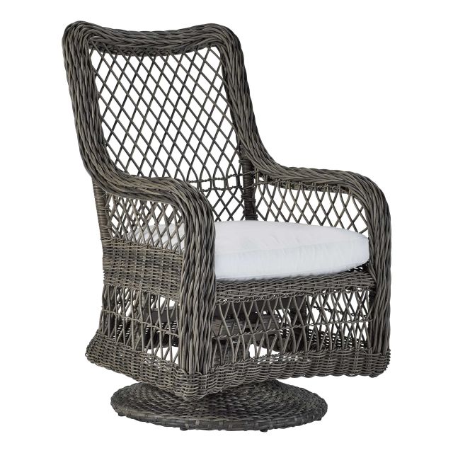 Lane Venture Mystic Harbor Woven Swivel Dining Armchair