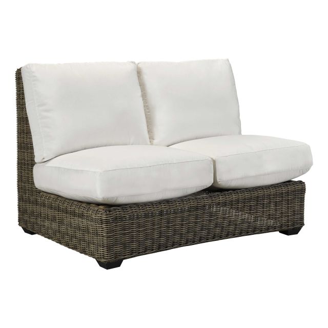 Lane Venture Oasis Wicker Armless Loveseat Outdoor Sectional Unit