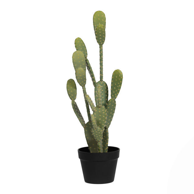 Pottery Pots 16" Faux Cactus Opuntia Plant