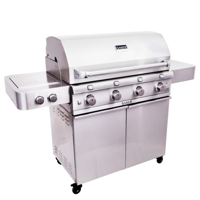 Saber Grills Premium 4-Burner 40" Freestanding Gas Grill on Cart