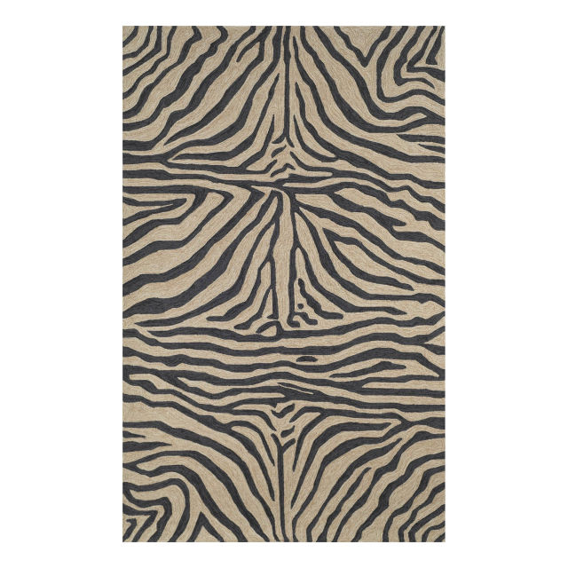 Trans-Ocean Ravella Zebra Black Indoor/Outdoor Rug