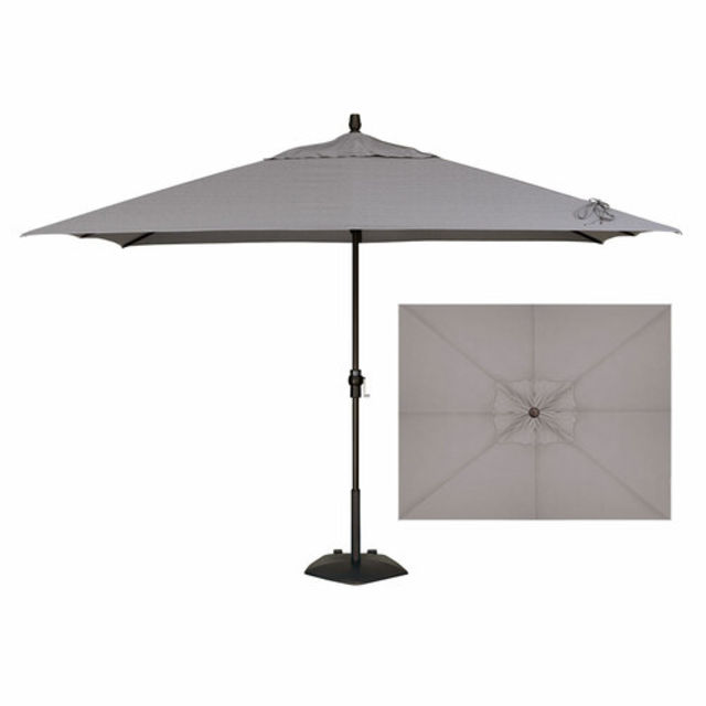 Treasure Garden Crank Lift 8' x 11' Rectangular Aluminum Market Patio Umbrella