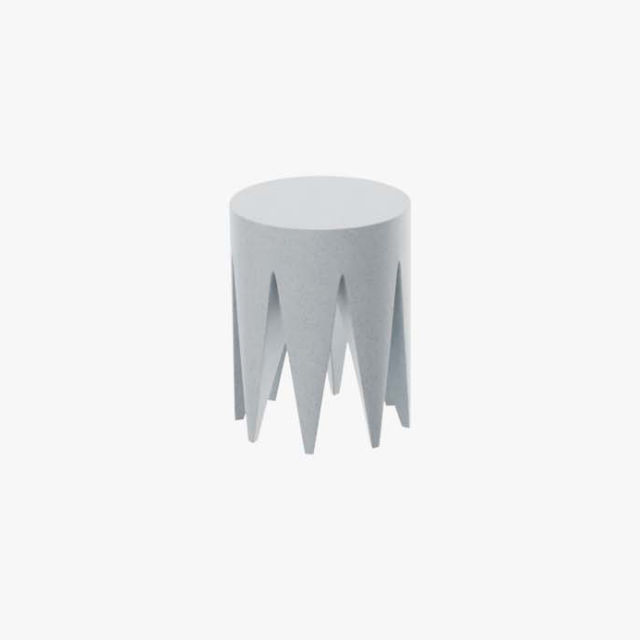 Zachary A. Design King Me 12" Round Side Table and Stool