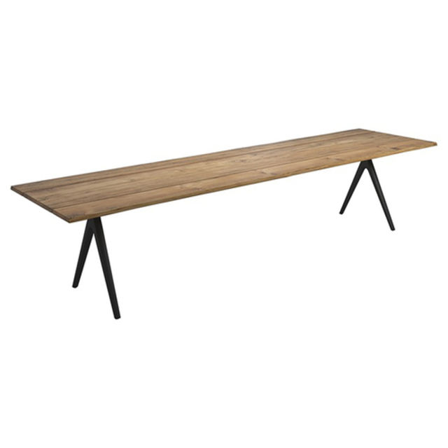 Gloster Raw Split 138" Teak Rectangular Dining Table