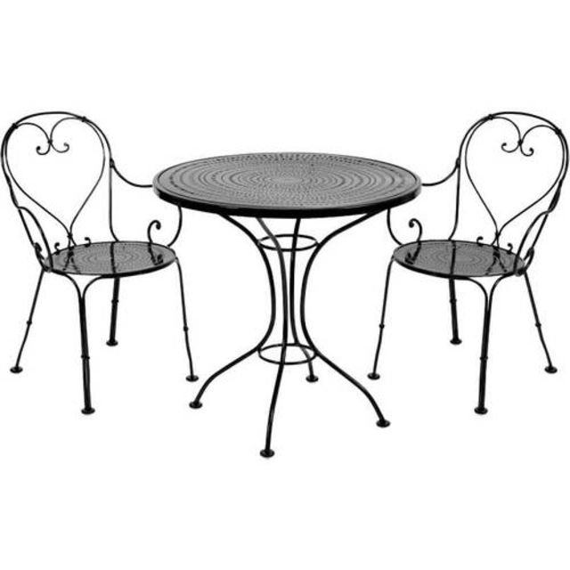 Woodard Parisienne 3-Piece Round Bistro Patio Dining Set