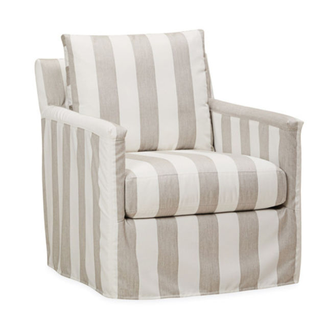 Lee Industries Seaside Swivel Upholstered Dining Armchair