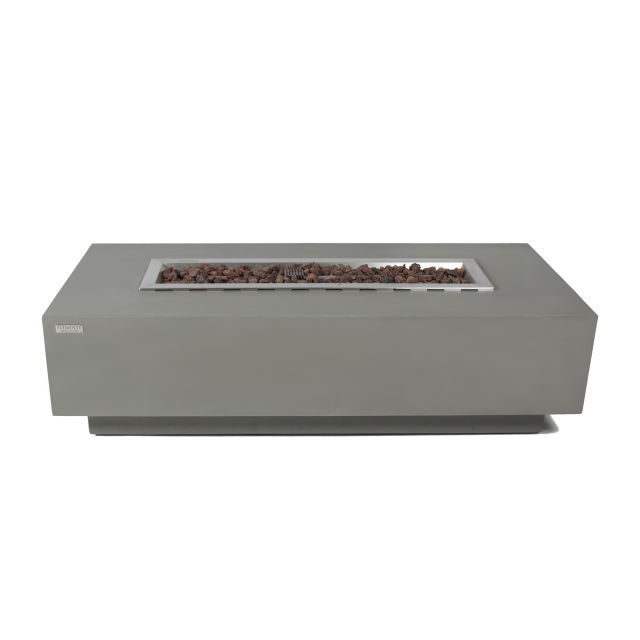 Elementi Granville 60" Rectangular Concrete Gas Fire Table