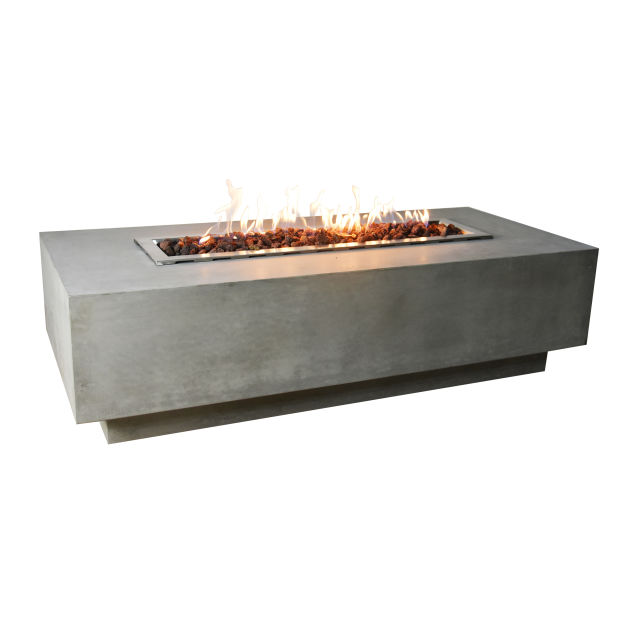 Elementi Granville 60" Rectangular Concrete Gas Fire Table