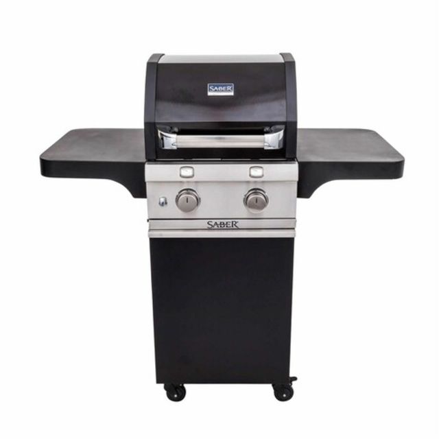 Saber Grills Deluxe 2-Burner 20" Freestanding Gas Grill on Cart - Black