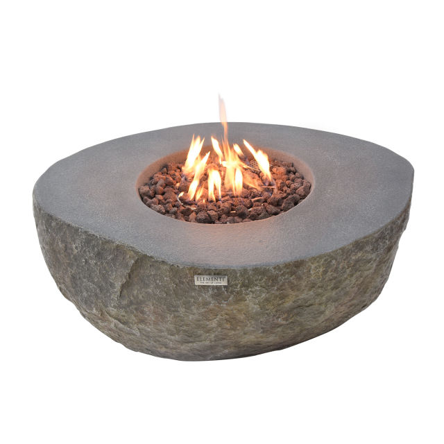 Elementi Boulder 43.5" x 35" Concrete Gas Fire Pit