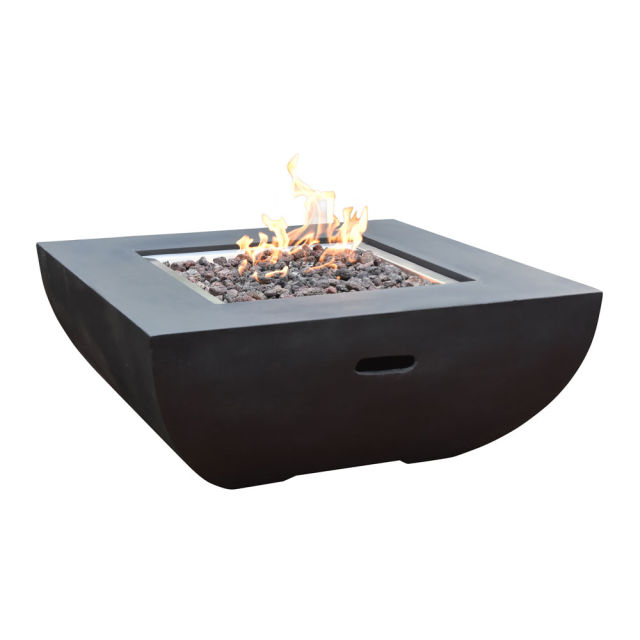 Modeno Aurora 34" Square Concrete Gas Fire Table