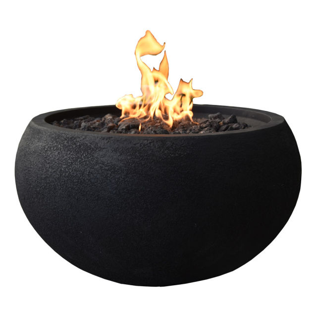 Modeno York 27" Round Concrete Gas Fire Bowl