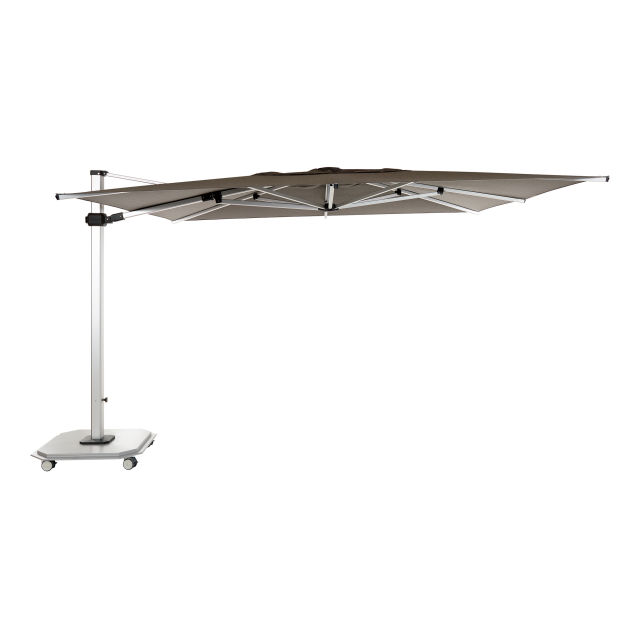 Jardinico Caractere 401 Sidepost 10' x 14' Rectangular Aluminum Cantilever Patio Umbrella