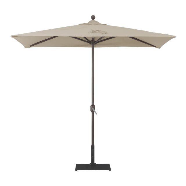 Galtech Half-Wall 3.5' x 7' Rectangular Aluminum Commercial Market Patio Umbrella