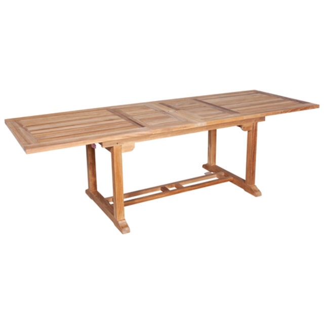 POVL Outdoor Boden 99" - 142" Teak Extending Rectangular Dining Table