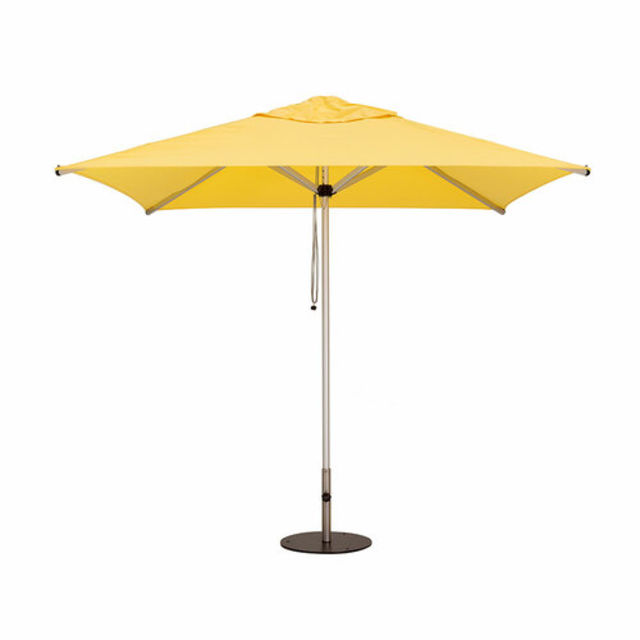 Woodline Shade Solutions Mistral Pulley 6.6' Square Aluminum Market Patio Umbrella