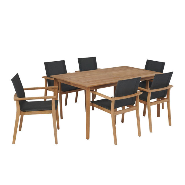 POVL Outdoor Menlo 5-Piece 63" Rectangular Patio Dining Set